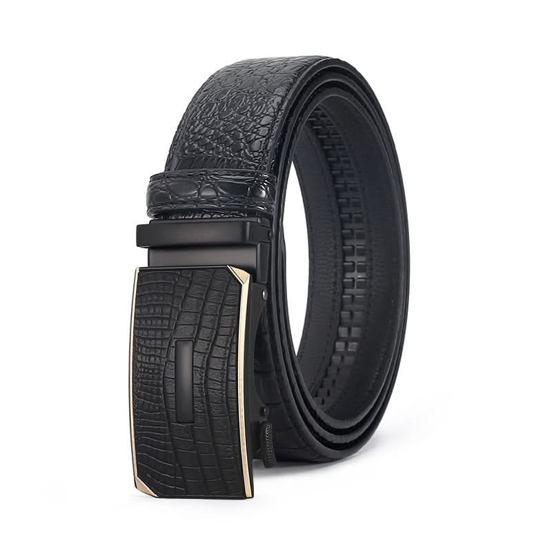 Crocodile Pattern Leather Belt for Men