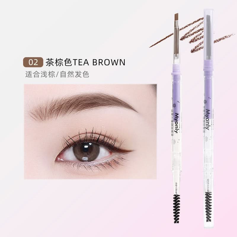 Myonly Dual-Ended Rotating Eyebrow Pencil – Ultra-Fine Triangle Tip Smudge-Proof