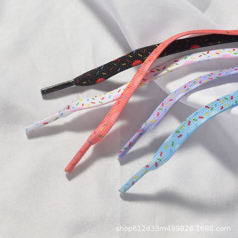 Popcorn Print Shoelaces for Sneakers – For Casual & Sports Shoes