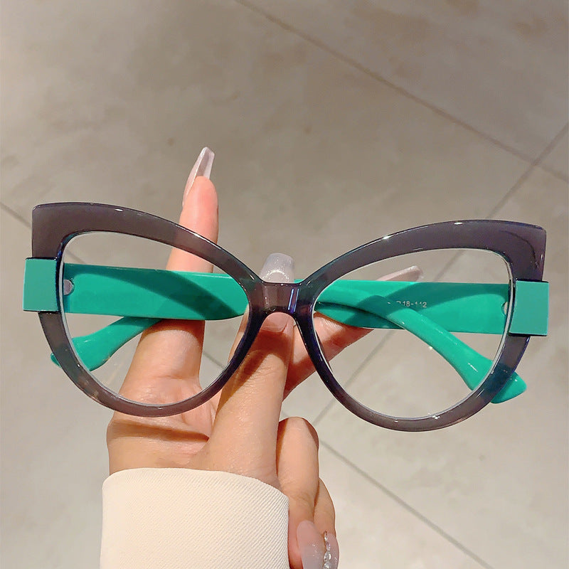 Cat-Eye Anti-Blue Light Glasses for Women – Oversized Full-Frame Fashion Eyewear