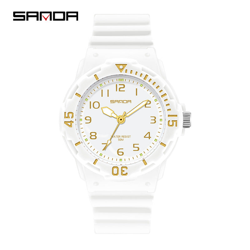 Sanda Dual Display Waterproof Sports Watch – Trendy Quartz Watch