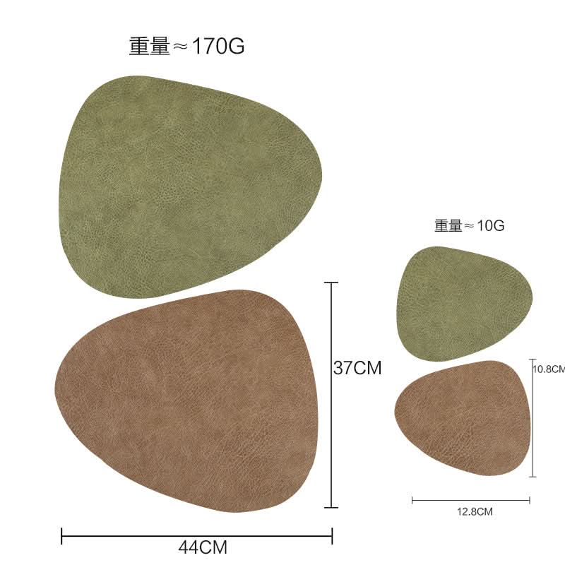 Nordic Style Leather Placemats & Coasters