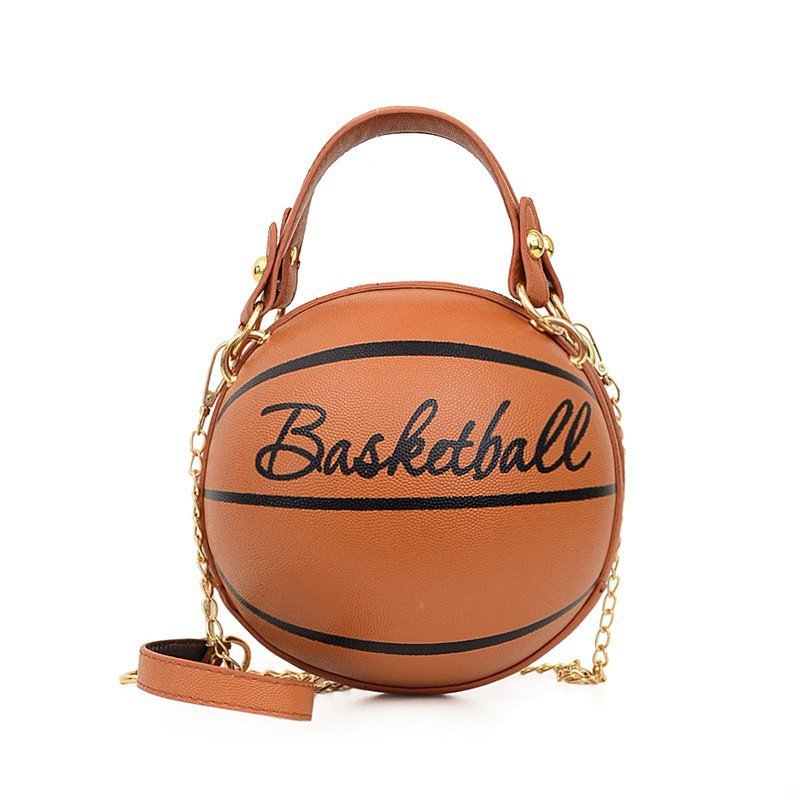 Round Ball Crossbody Bag – PU Leather Chain Shoulder Handbag for Women
