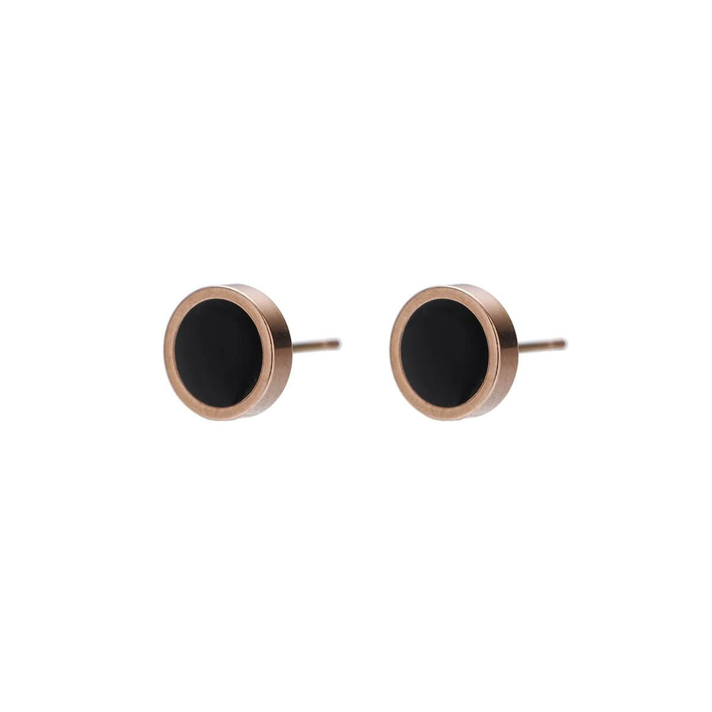 Unisex Glossy Round Earrings – Hip-Hop Style & Simple Design