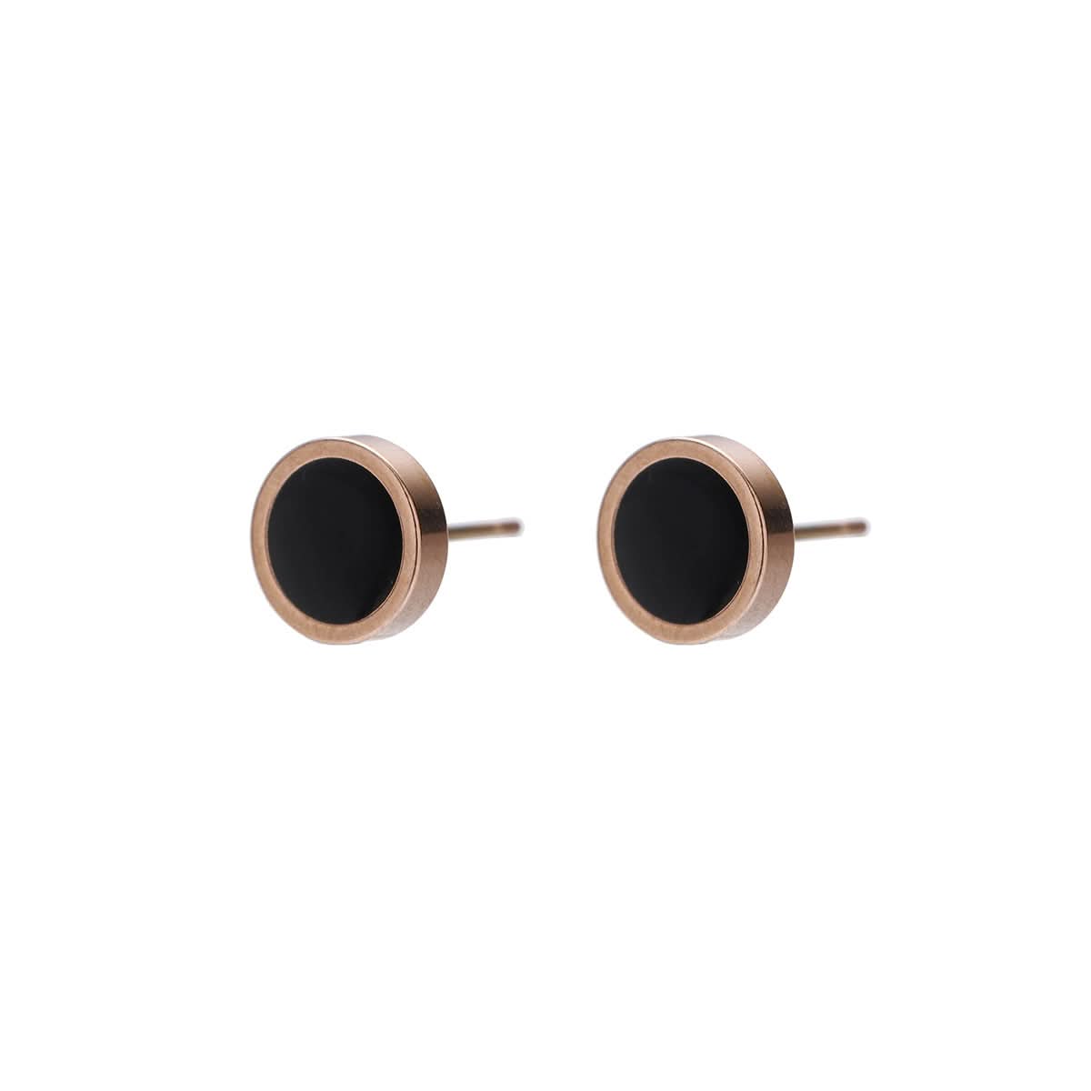 Unisex Glossy Round Earrings – Hip-Hop Style & Simple Design