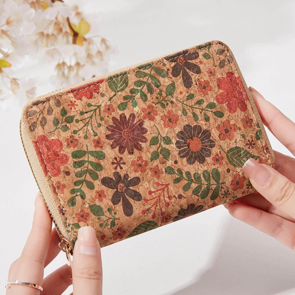 Women's Retro Floral Short Wallet – PU Leather Purse