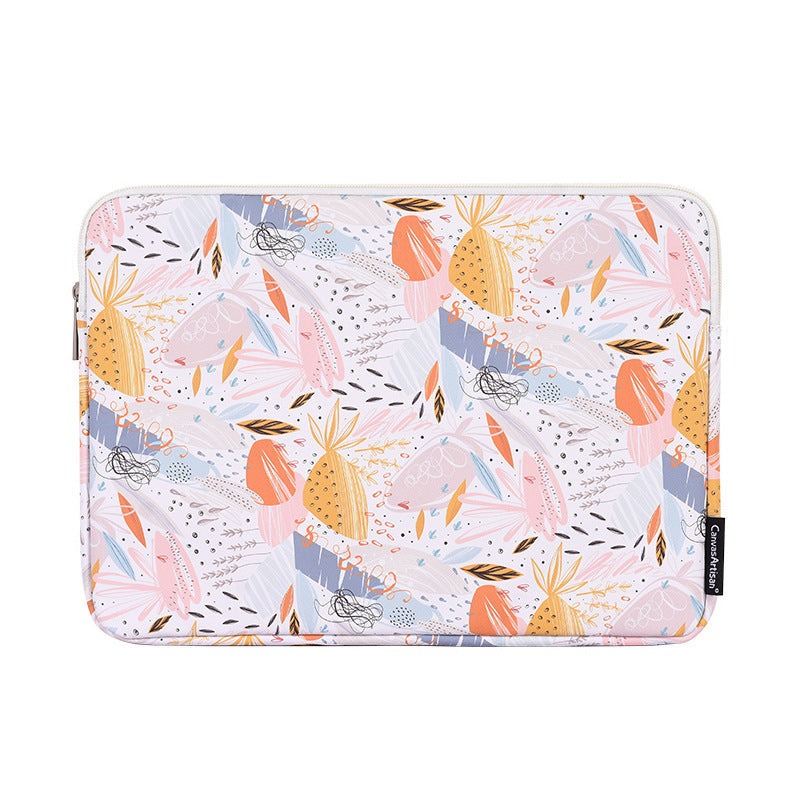 Abstract Print PU Leather Laptop Sleeve – Waterproof Case for Samsung & More