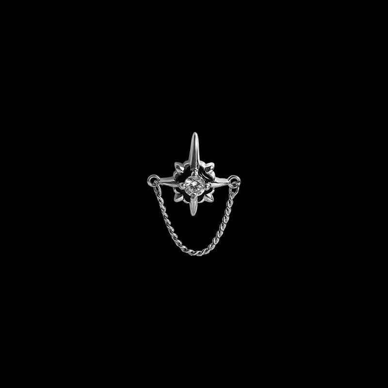 Men's Trendy Star Chain Earrings – Statement Jewelry