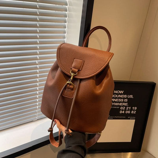Women's Stylish PU Leather Backpack – Travel & School Bag