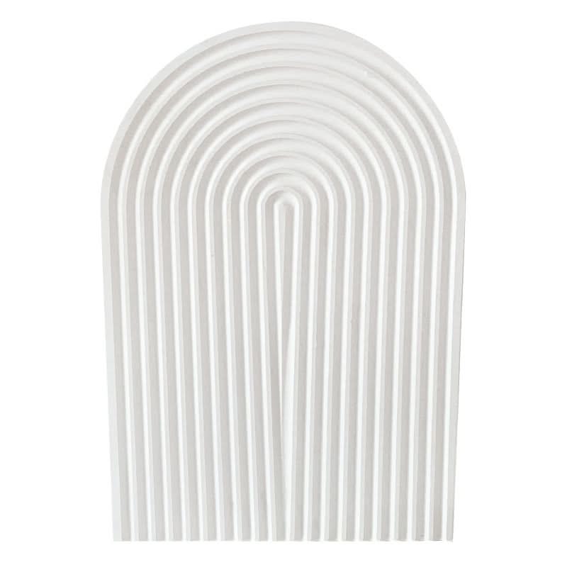 Nordic 3D Plaster Round Tray - Wave Pattern, Photo Props & Decoration