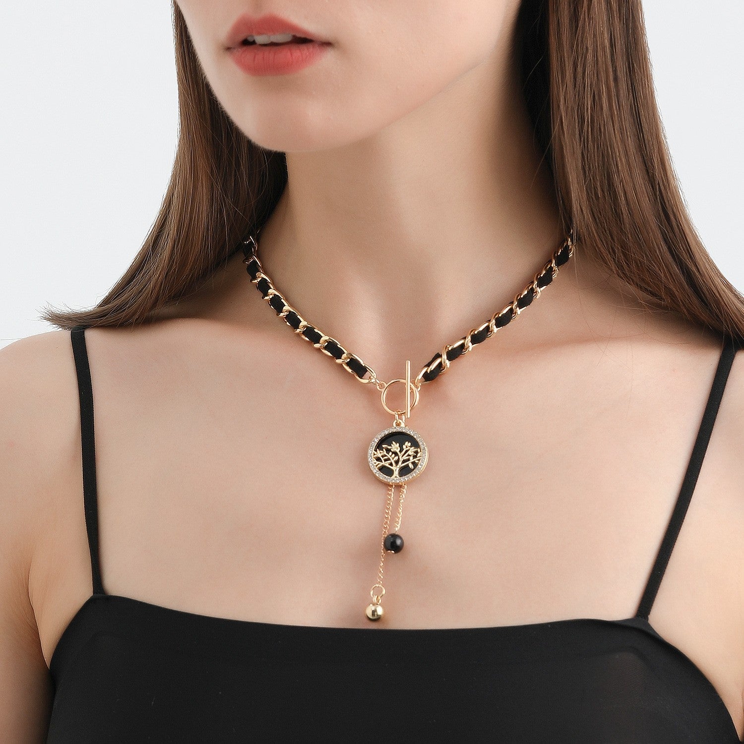 Velvet Heart Pendant Necklace for Women – Layered Clavicle Chain Jewelry