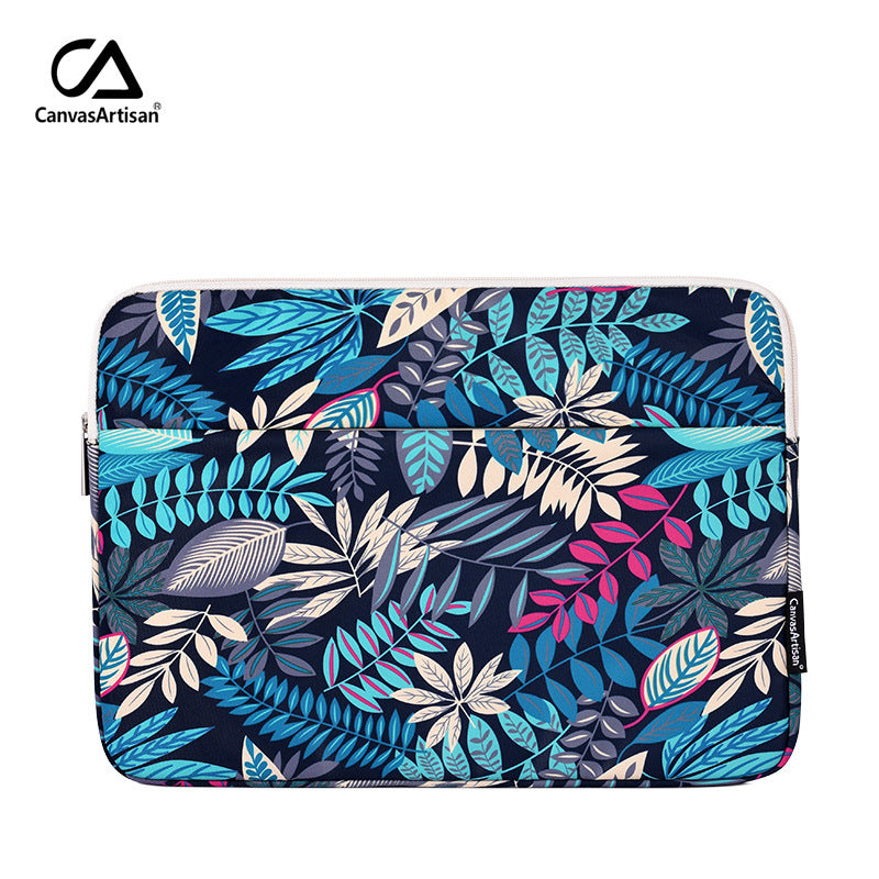 Tropical Leaves Laptop Sleeve – Waterproof, Shock-Resistant Case for MacBook, HP & More