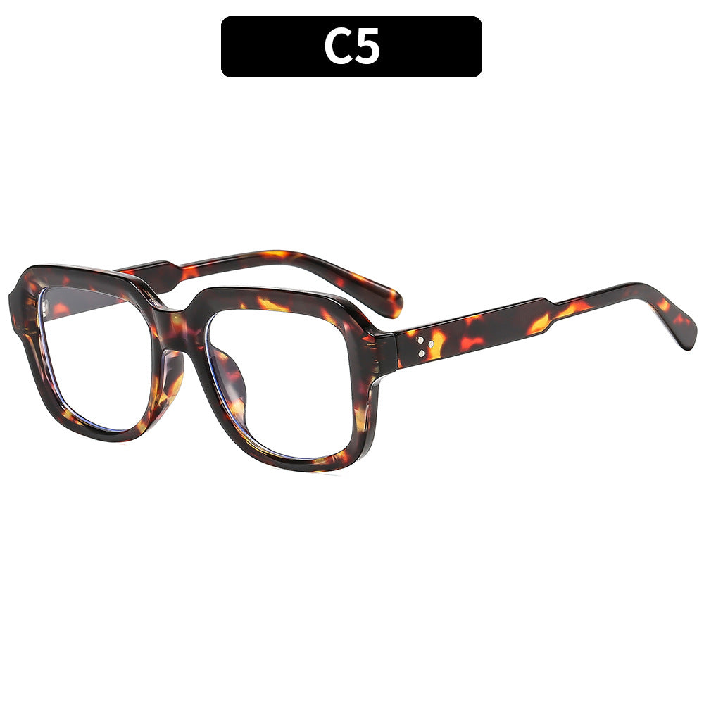 Square Blue Light Blocking Eyeglasses Frame – Minimalist Studded Design, Fashion Sunglasses for Everyday Wear