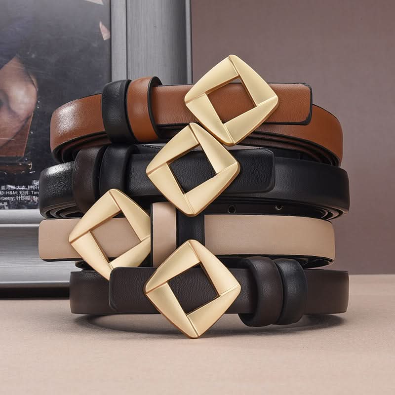 Women's Chic Style Thin PU Leather Belt – Adjustable Waist Belt