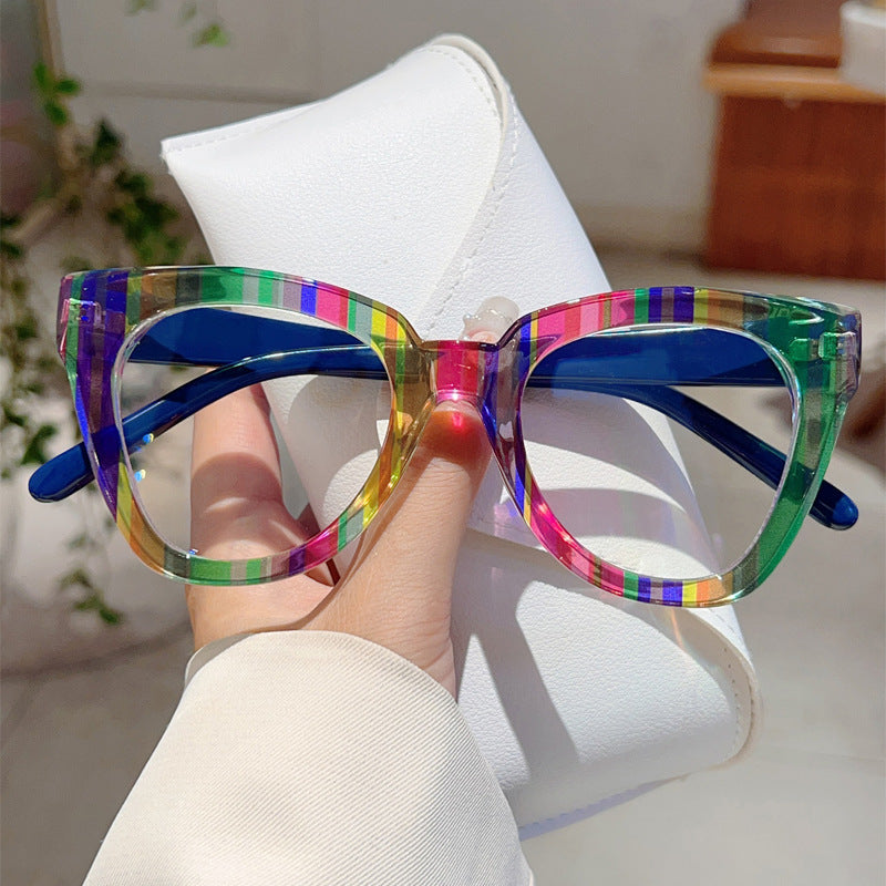Rainbow Color Anti-Blue Light Glasses – Fashion Full-Frame Eyewear for Adults