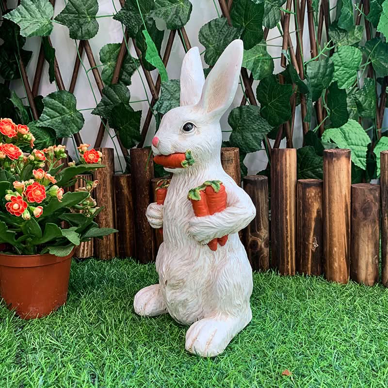 Charming Garden Sculpture Ornament - Rabbit Design
