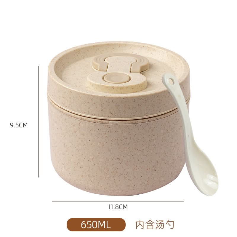 Wheat Straw Round Lunch Box – Microwave Safe Food Container