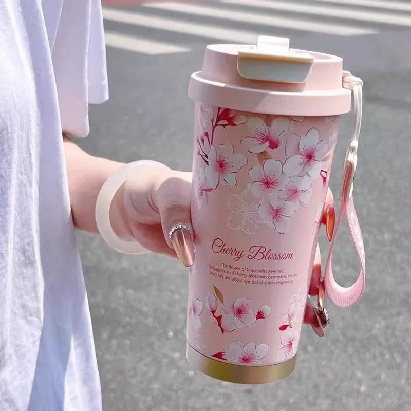 316 Stainless Steel Thermos Coffee Cup – Elegant Double-Drink Travel Mug