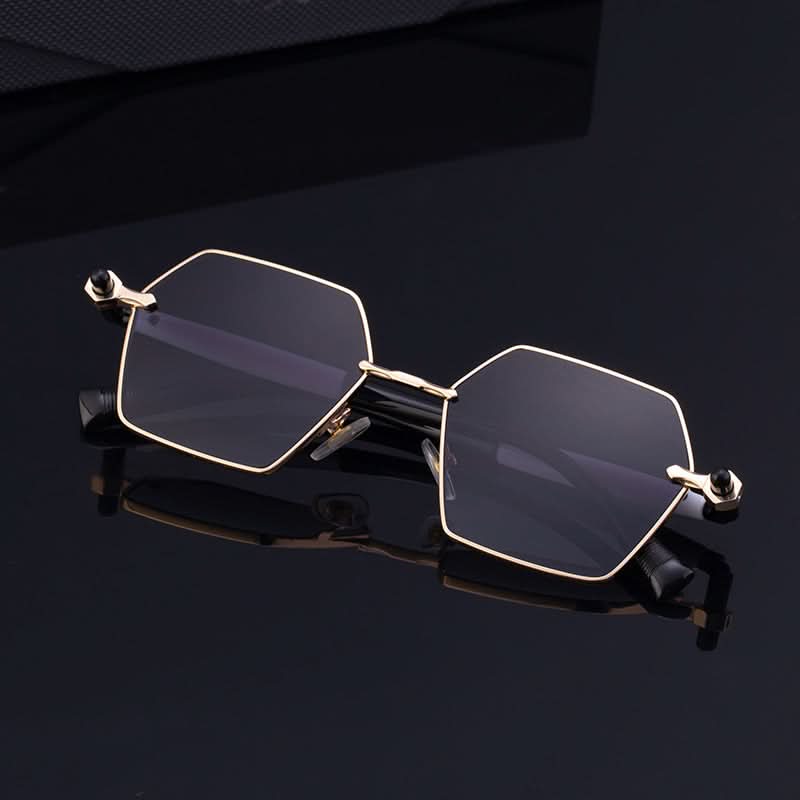 Men’s Polygonal Sunglasses – High-End Fashion Shades with UV Protection