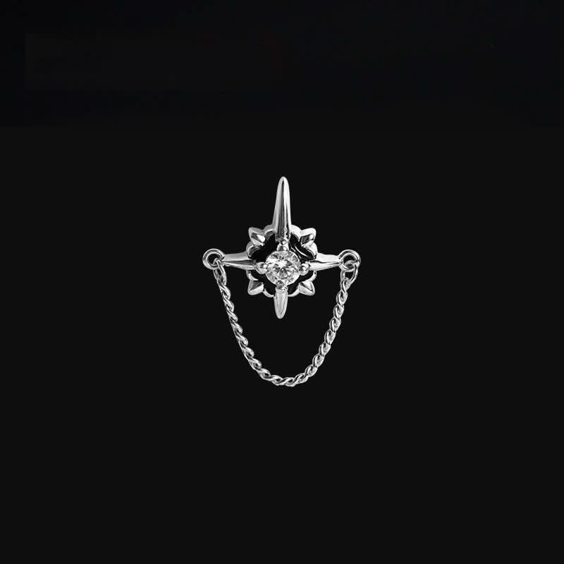 Men's Trendy Star Chain Earrings – Statement Jewelry