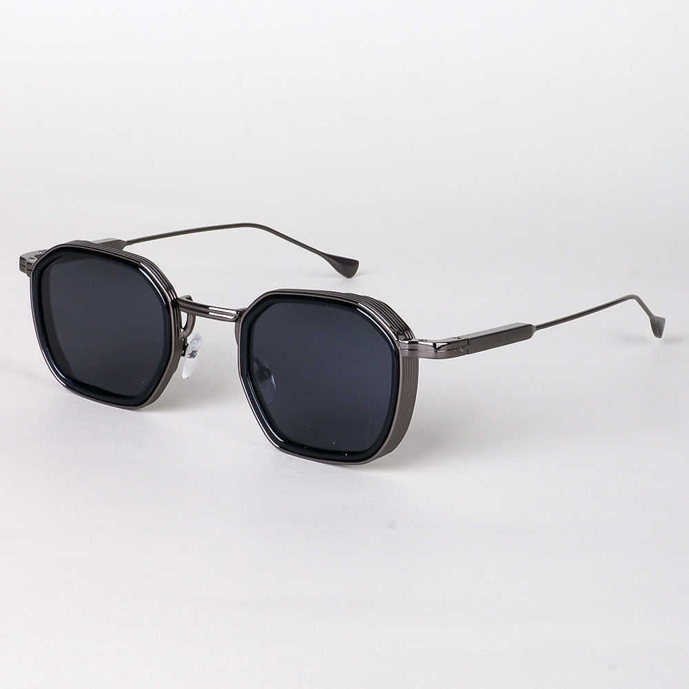 Men's Polarized Square Sunglasses – Full Frame TAC Lenses, Metal Frame