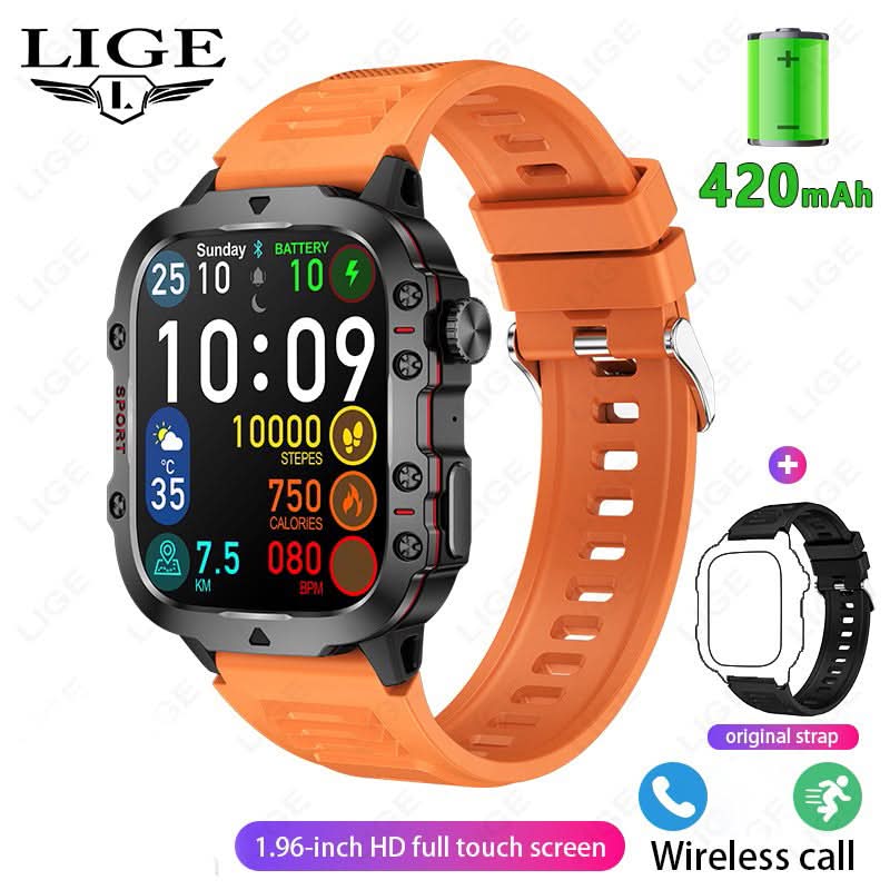 Men's Smart Sports Watch – Bluetooth Call, Health Tracker, Waterproof