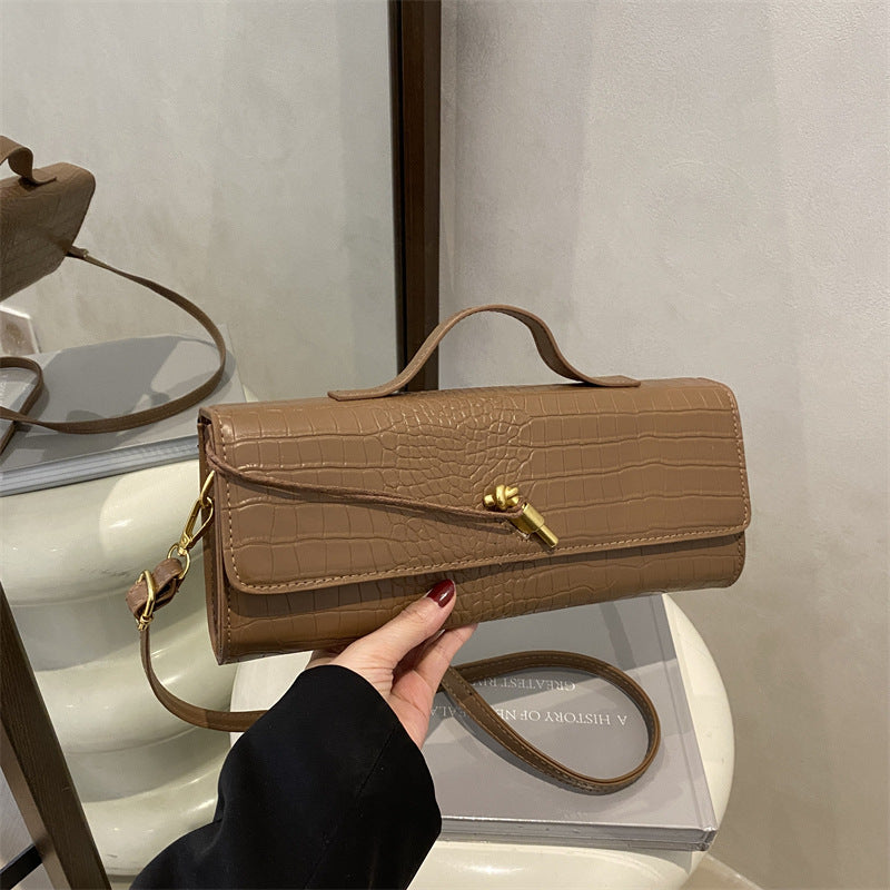 Classic PU Shoulder Bag – Trendy Small Square Bag for Women with Thread Detail