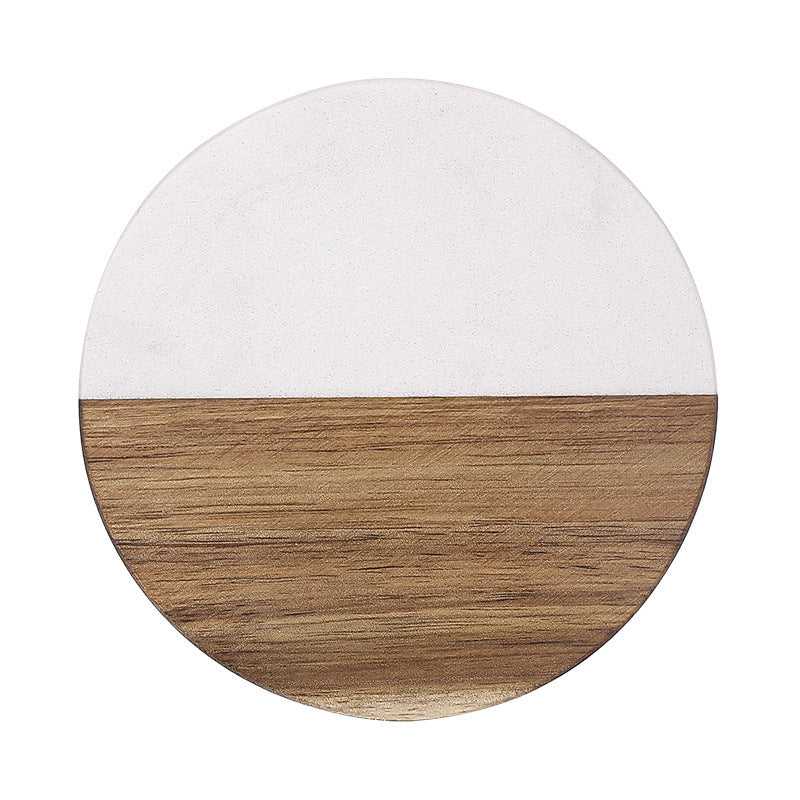Luxury Wooden Drink Coaster Set – Non-Slip, Heat-Resistant Tableware for Modern Homes