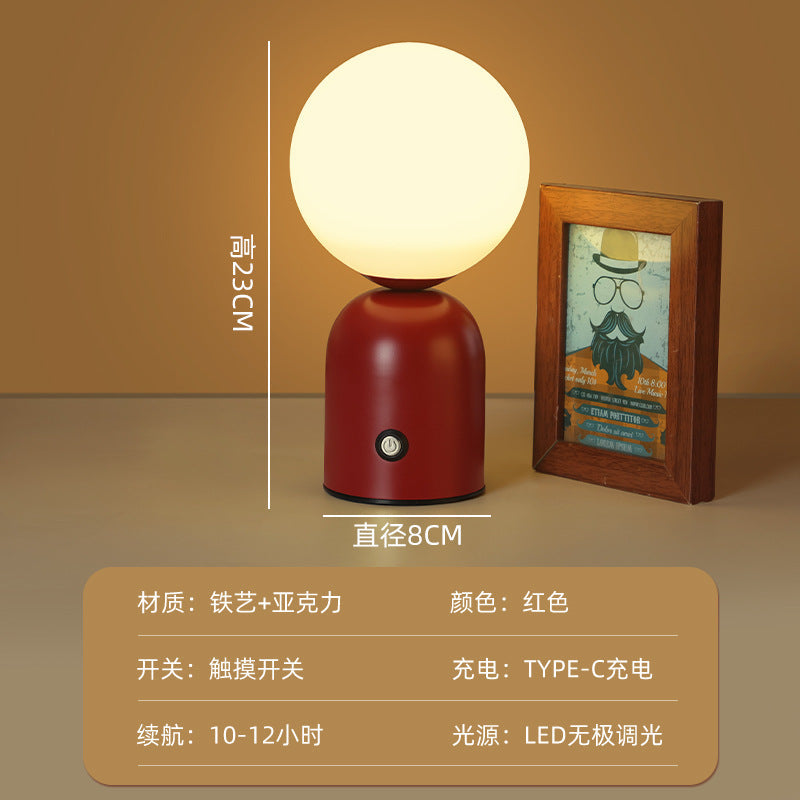 Nordic Macaron LED Table Lamp – Minimalist Desk & Bedside Ambient Light for Home & Café