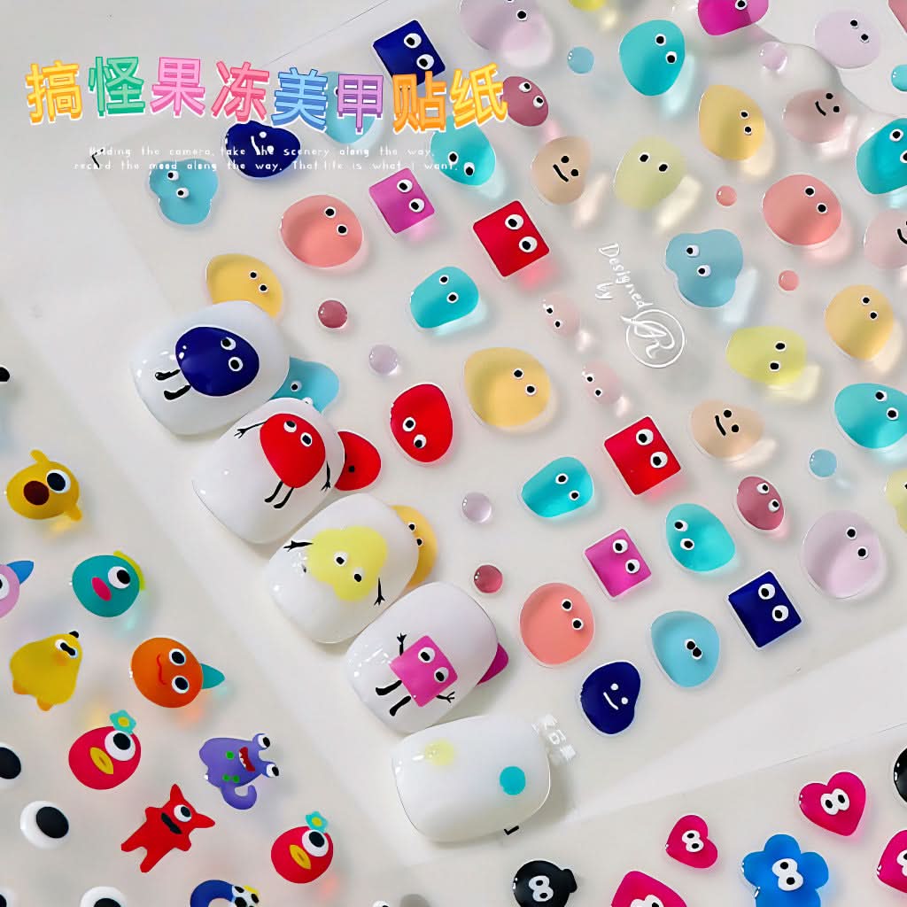 Cartoon Jelly Nail Stickers