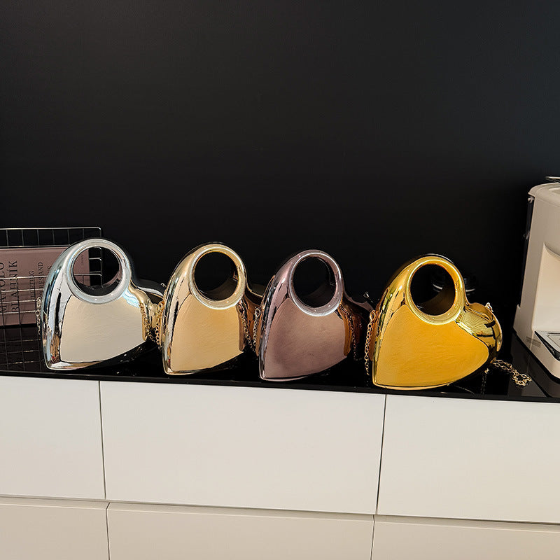Trendy Heart-Shaped Evening Bag – Girls’ Crossbody Handbag for Parties & Daily Style