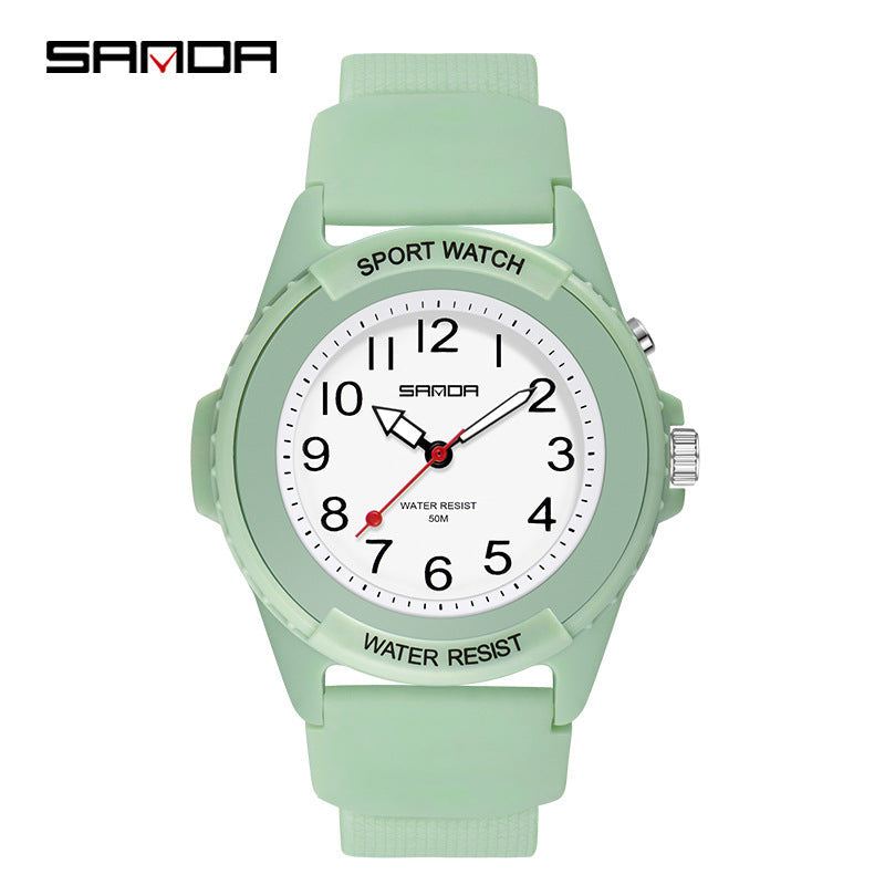 Sanda Luminous Sports Quartz Watch – Waterproof Outdoor Watch for Students & Adults