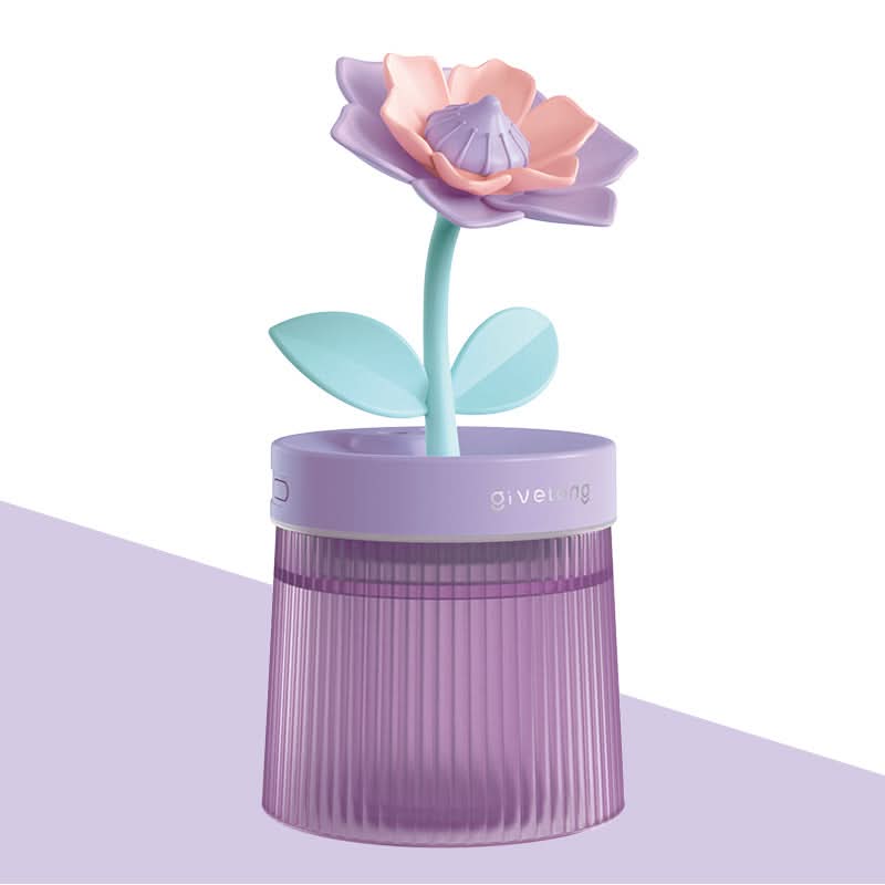 USB Flower Humidifier with Colorful Night Light