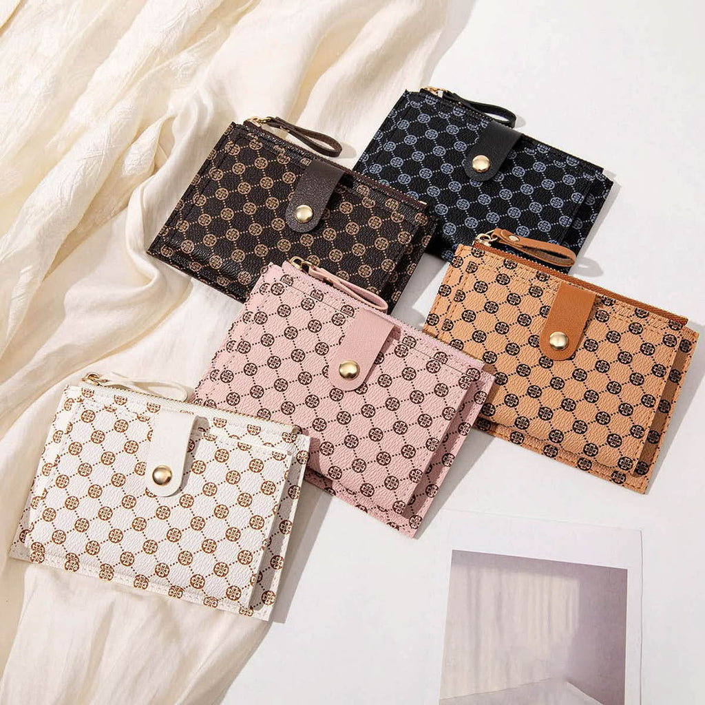 Women's PU Leather Short Wallet – Ultra-Thin Folding Card Holder