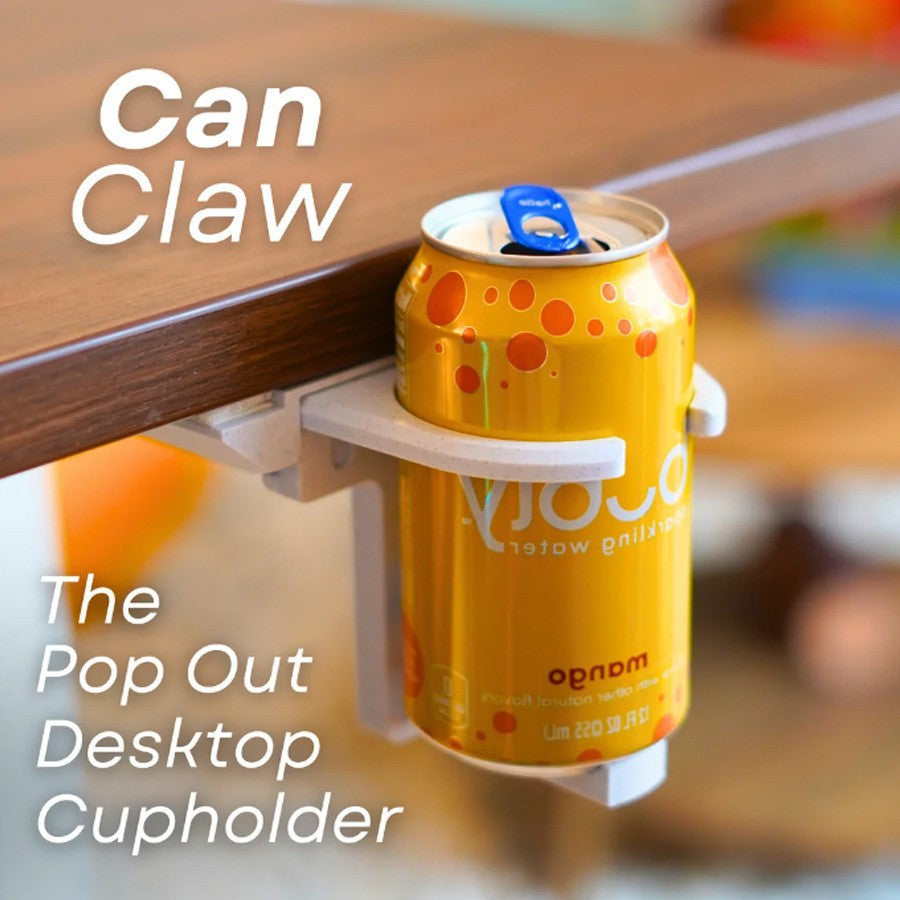 Foldable Under-Desk Cup Holder – Wall-Mounted Retractable Drink Holder