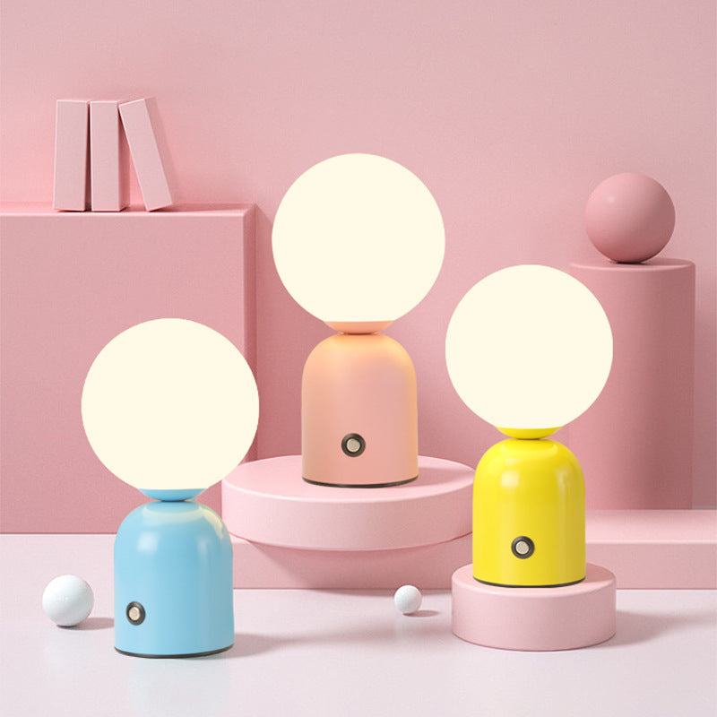 Nordic Macaron LED Table Lamp – Minimalist Desk & Bedside Ambient Light for Home & Café