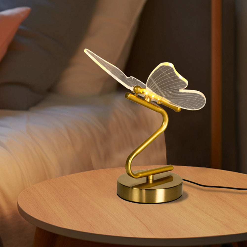 Butterfly Table Lamp – Modern Bedside Night Light for Bedroom or Living Room Decor