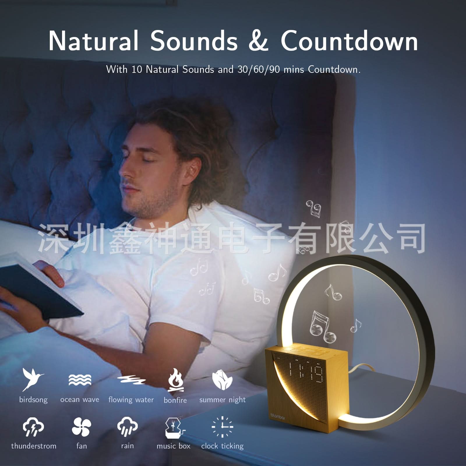 Smart Touch Lamp with Alarm & Wireless Charger