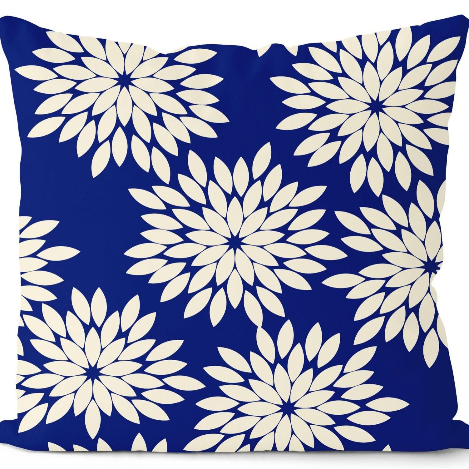 Royal Blue Geometric Pillow Cover