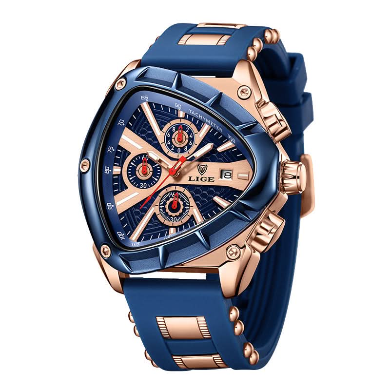 Men's Fashion Quartz Watch – Luminous Dial, Calendar Display, Silicone Strap