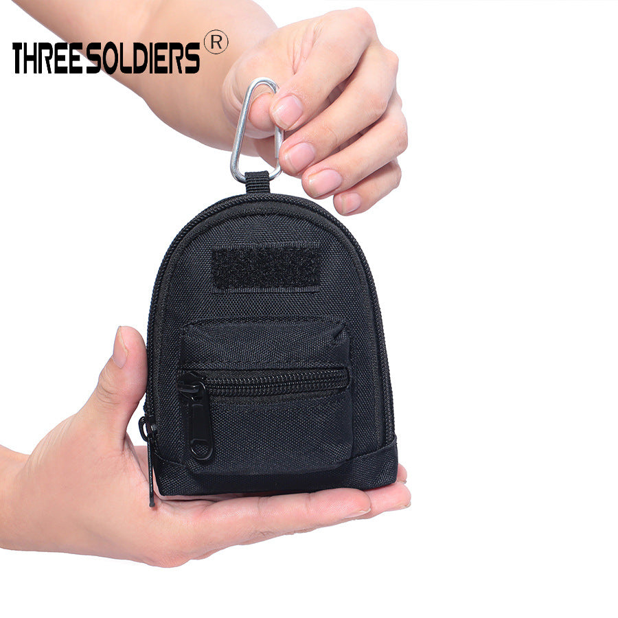 Mini Tactical Backpack Keychain – Multi-Purpose Oxford Storage Pouch