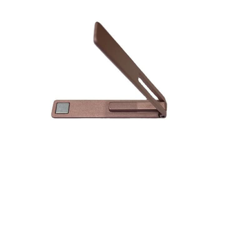 One-line folding mobile phone stand desktop invisible back sticker metal lazy stand adhesive small mini sticker