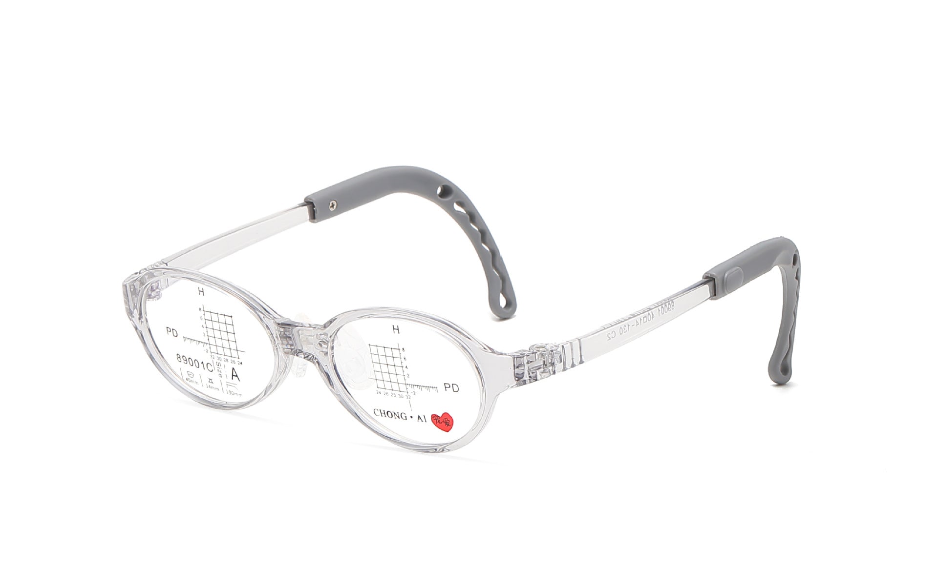 Toddler Glasses Frame for Ages 1–3 – Flexible Silicone Eyewear with Adjustable Temples