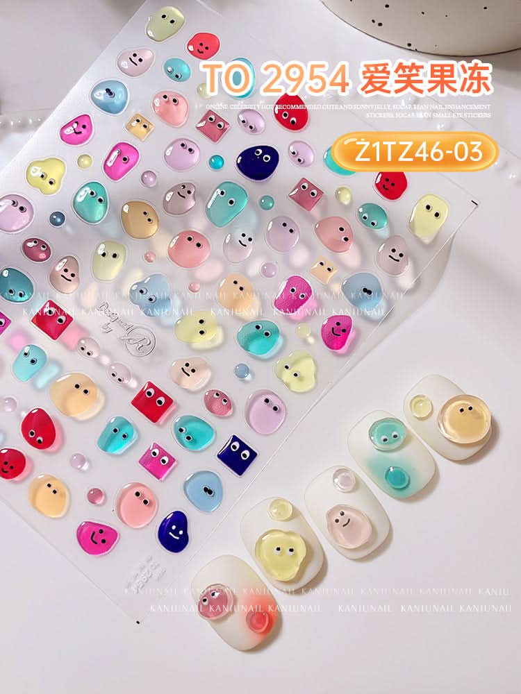 Cartoon Jelly Nail Stickers