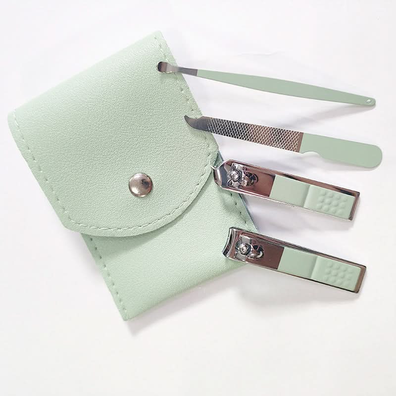 12-Piece Nail Clipper & Manicure Set - Folding Package with Eyebrow Tools