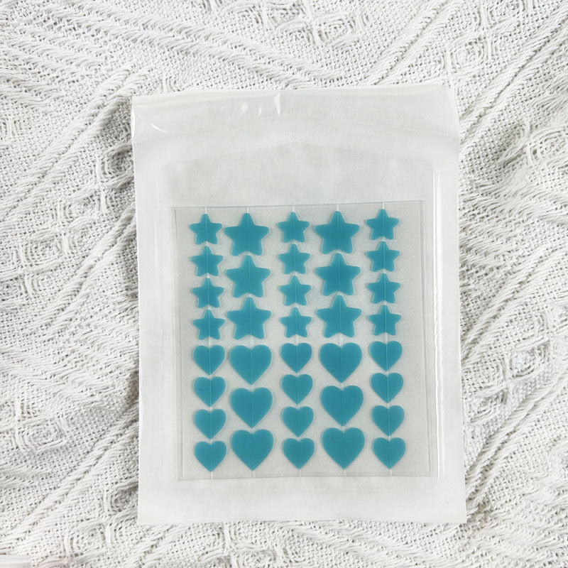Colorful Heart & Star Acne Patches – Ultra-Thin Hydrocolloid Pimple Patch (36 Patches)