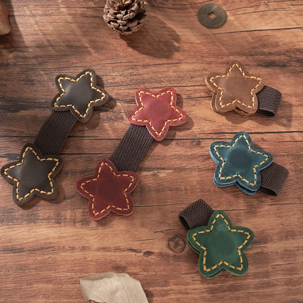 Leather Magnetic Bookmark – Hand-Sewn Double-Sided Clip