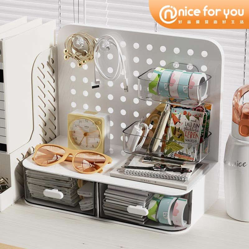Multi-Compartment Organizer & Desktop Storage Box for Office, Bedroom & Bathroom