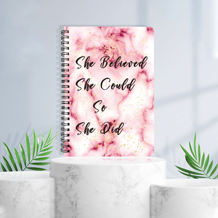A5 Side Flip Spiral Notebook - Horizontal Line Notepad