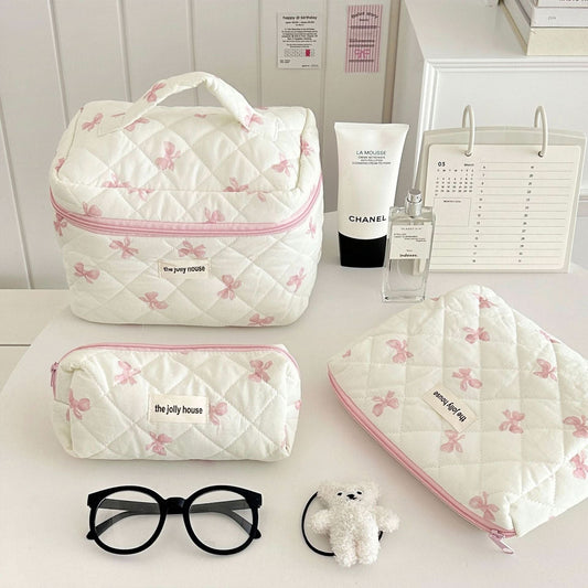 Korean Bow Cosmetic Bag for Girls